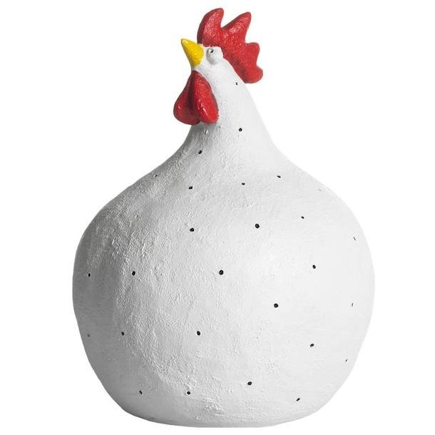 Hen white H.18cm