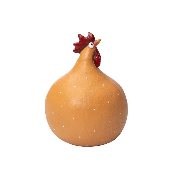 Hen orange H.13cm