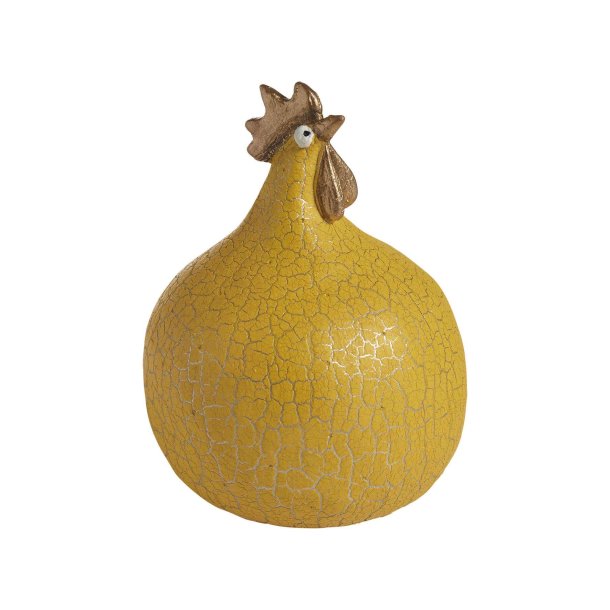 Hen Cracked yellow, H.12,5cm