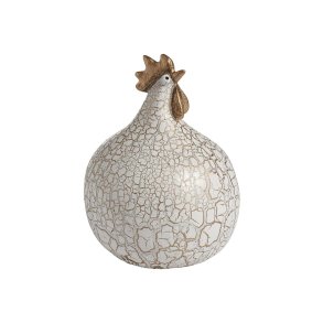Hen Cracked white, H.12,5cm