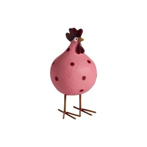 Hen Poppy with leg, pink H.12,5cm