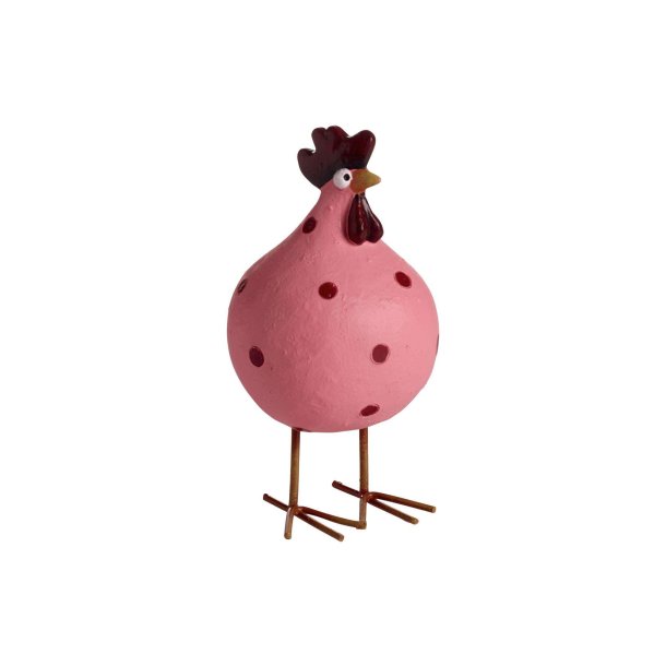 Hen Poppy with leg, pink H.12,5cm