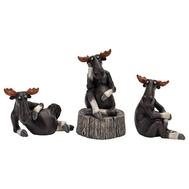 Elk best friends 3pcs H.3.3-5cm