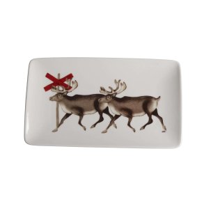 Plate Reindeer L.21cm, B.13cm
