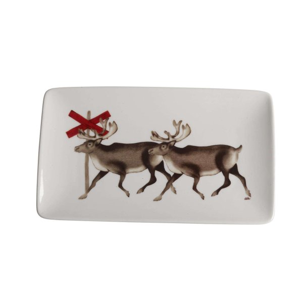 Plate Reindeer L.21cm, B.13cm