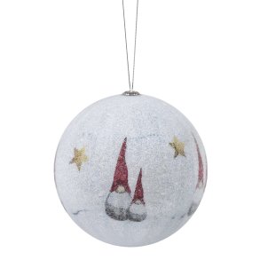 Christmas ornament Santa High Hat light grey frost, �10cm