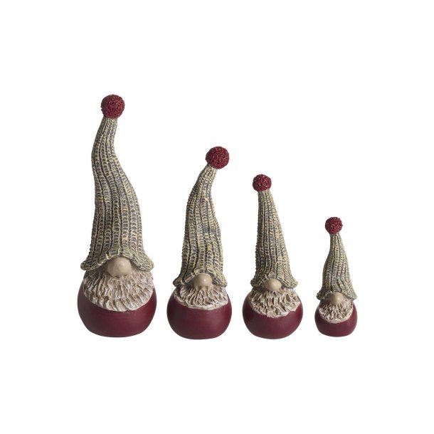 Santa High Hat red 4 pcs, H.4,5-10cm