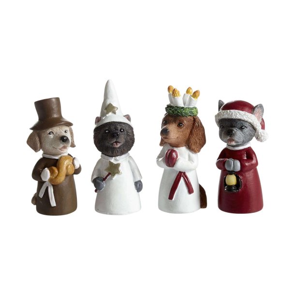 Lucia 4-pack, dogs H.4,8-5,8cm