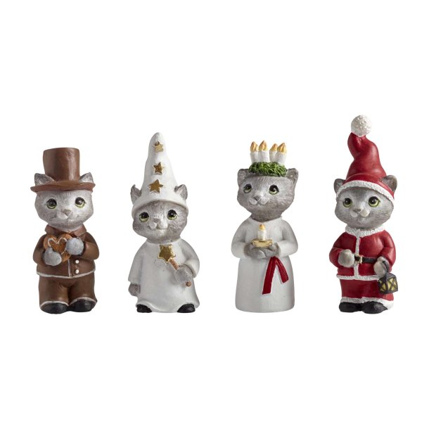 Lucia 4-pack, cats H.4-5cm