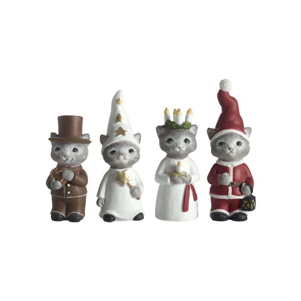 Lucia 4-pack, cats H.6,5-8,3cm