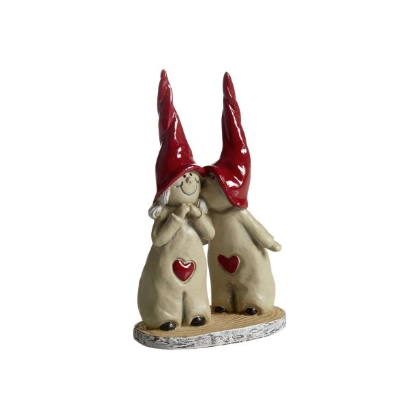 Peek-a-boo Santa couple, kiss, H.12cm