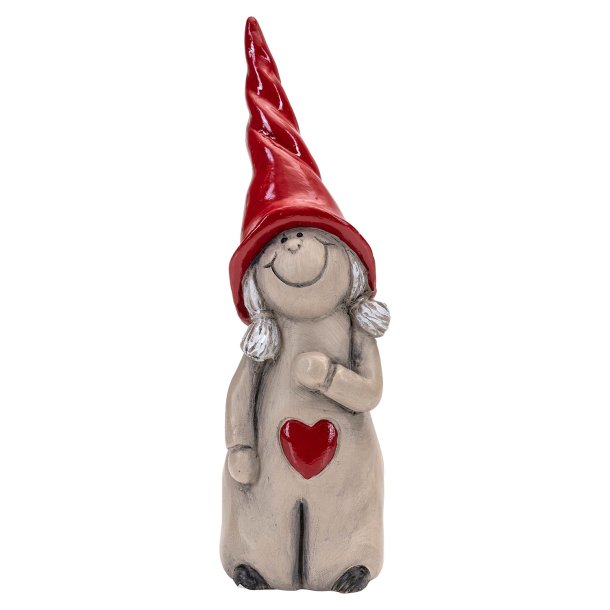 Peek-a-boo Santa girl H.14cm