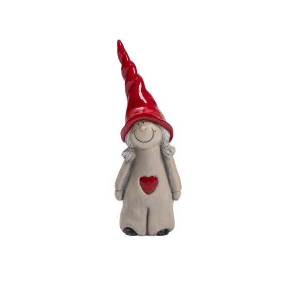 Peek-a-boo Santa girl H.18,5cm