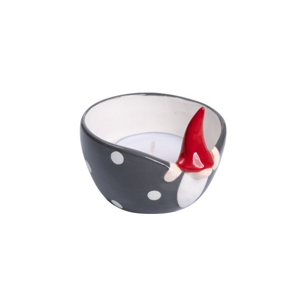 Candleholder/bowl Peek-a-boo Santa High Hat 7cm, 7cl