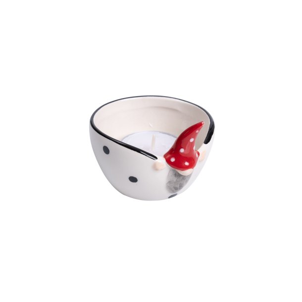 Candleholder/bowl Peek-a-boo Santa 7cm, 7cl