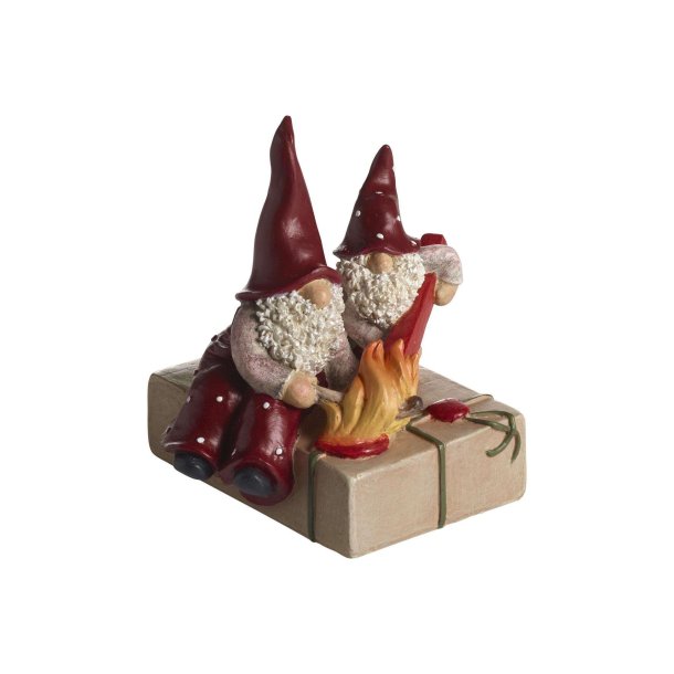 Elmer and Max with gift, H.9cm, L.8cm