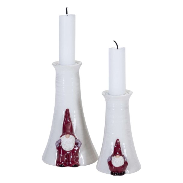 Candleholder Elmer and Max 2 pcs H.11-14cm