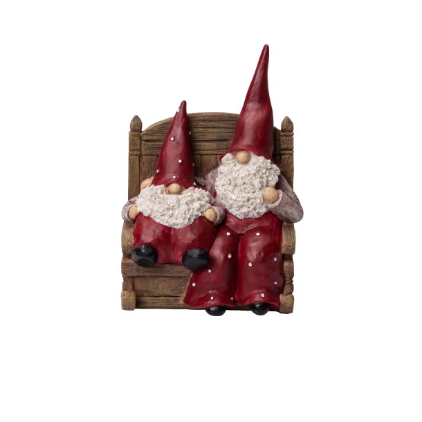 Santa Elmer and Max, rocking chair H.9,1cm