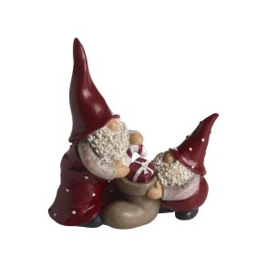 Elmer and Max with christmasstocking, H.8,5cm