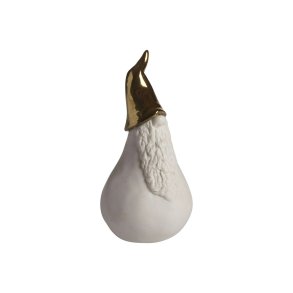 Santa Ture, white/gold medium H.10cm
