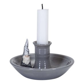 Candleholder Fritte, grey H.7cm �13cm