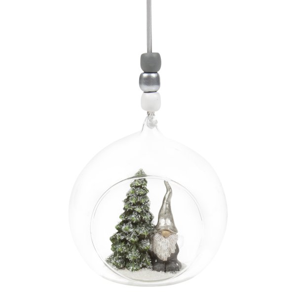 Glass ball Santa Fritte H.9,8cm