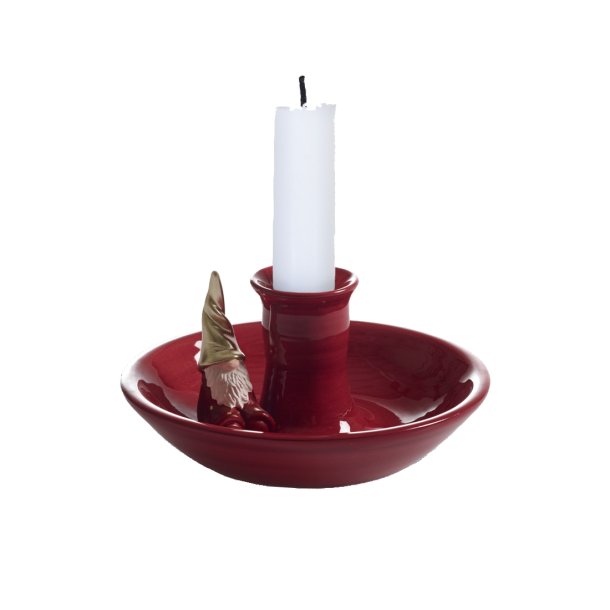 Candleholder Fritte, red H.7cm 13cm