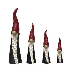 Tall Santa 4 pcs, H.4,5-10cm