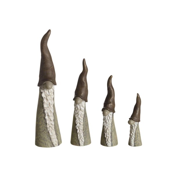 Tall Santa beige 4 pcs H.4,5-10cm