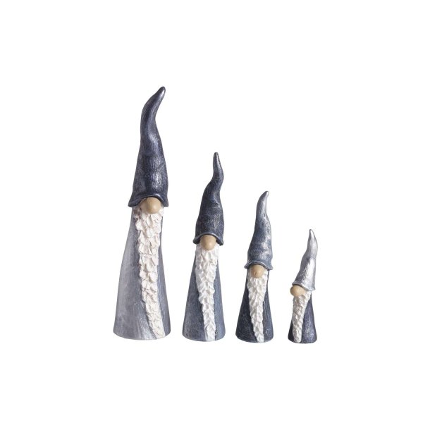 Tall Santa blue 4 pcs H.4,5-10cm