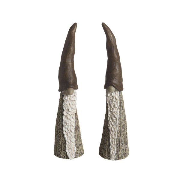 Tall Santa beige 2pcs H.15cm