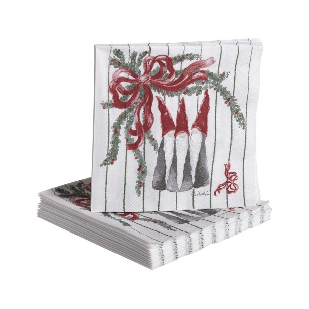Paper napkins Tall Santa, stripe 20pcs, 25x25cm