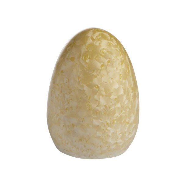Porcelain egg, yellow H.10cm/7,4cm