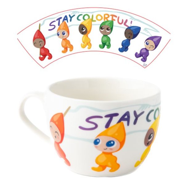 Mug Stay colorful H.8cm, 49cl