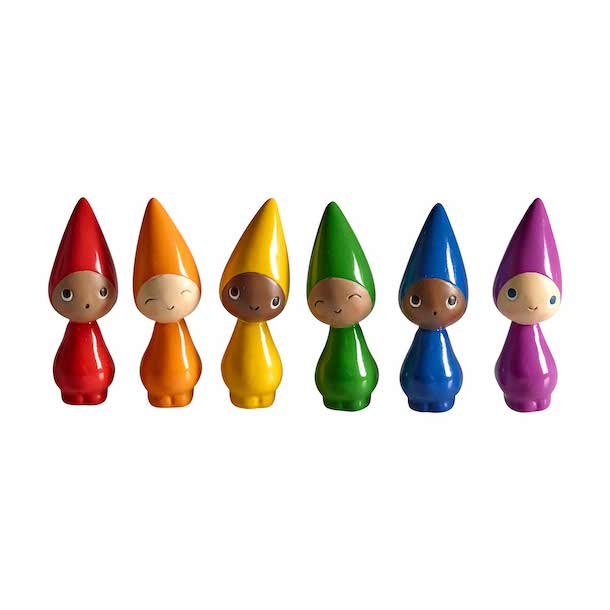 Peggy rainbow, 6-pcs H.6cm