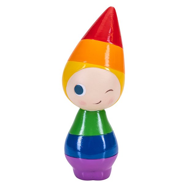 Peggy winking, rainbow H.11cm