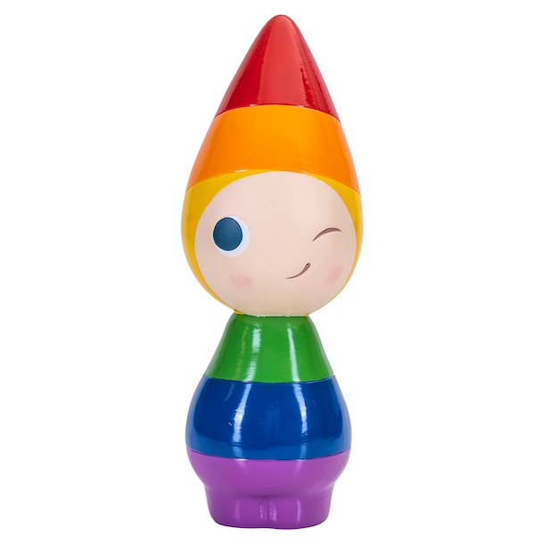 Peggy winking, rainbow H.25cm