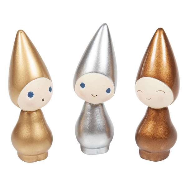 Peggy gold/silver/copper 3pcs H.6cm